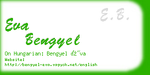 eva bengyel business card